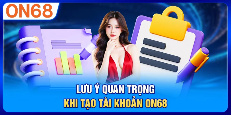 Lưu ý quan trọng khi tạo tài khoản ON68